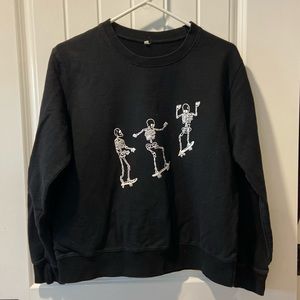 Urban Outfitters Skeleton Skateboarding Crew Neck
